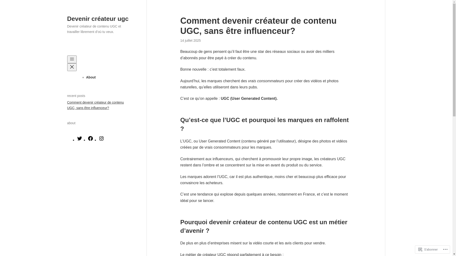 website screenshot of https://devenircreateurugc.com/