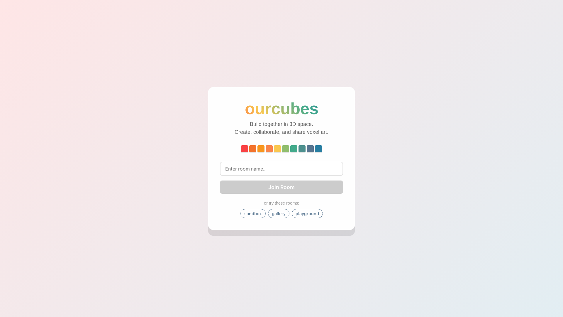 website screenshot of https://ourcubes.pages.dev/