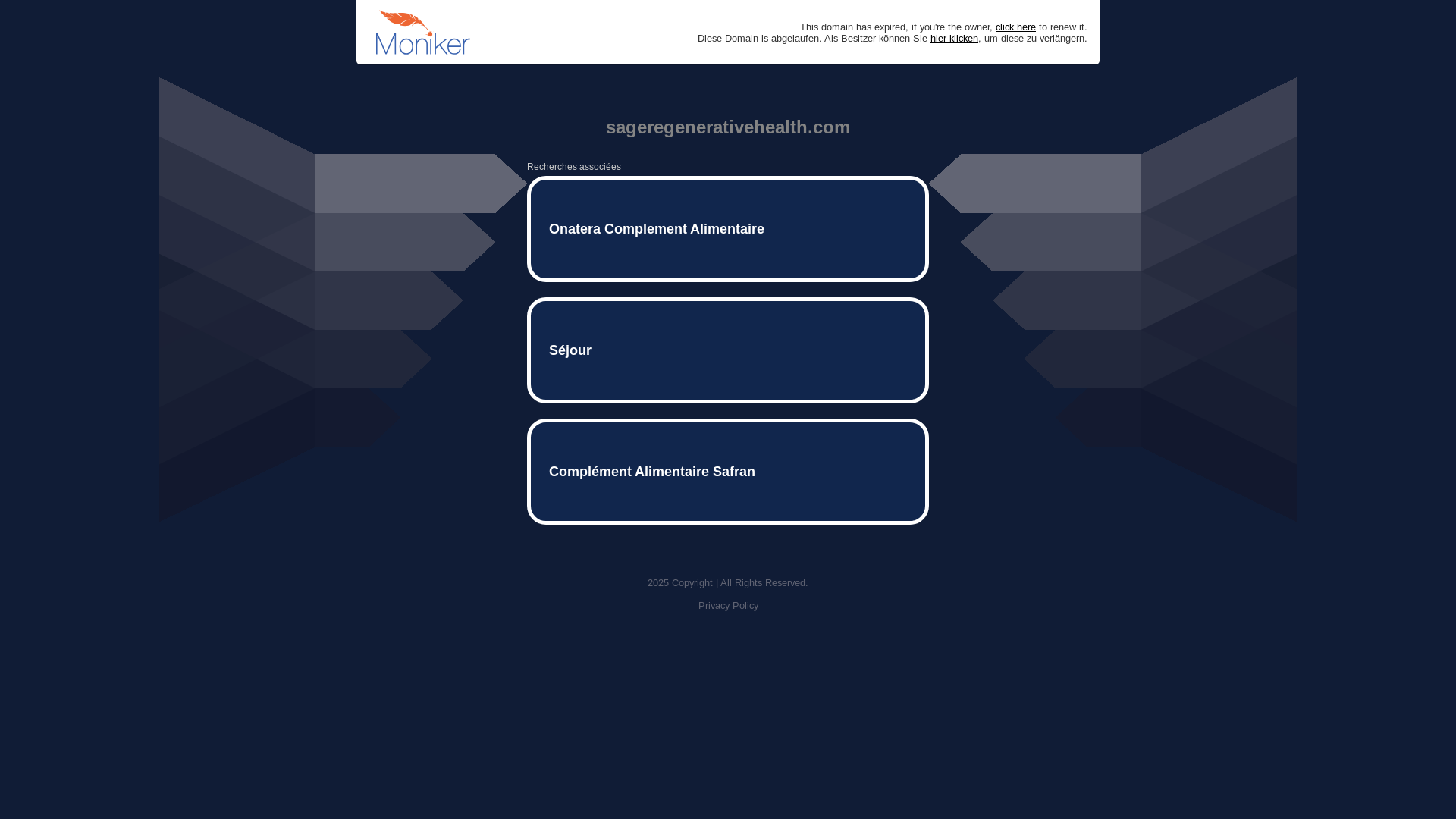 website screenshot of https://sageregenerativehealth.com/