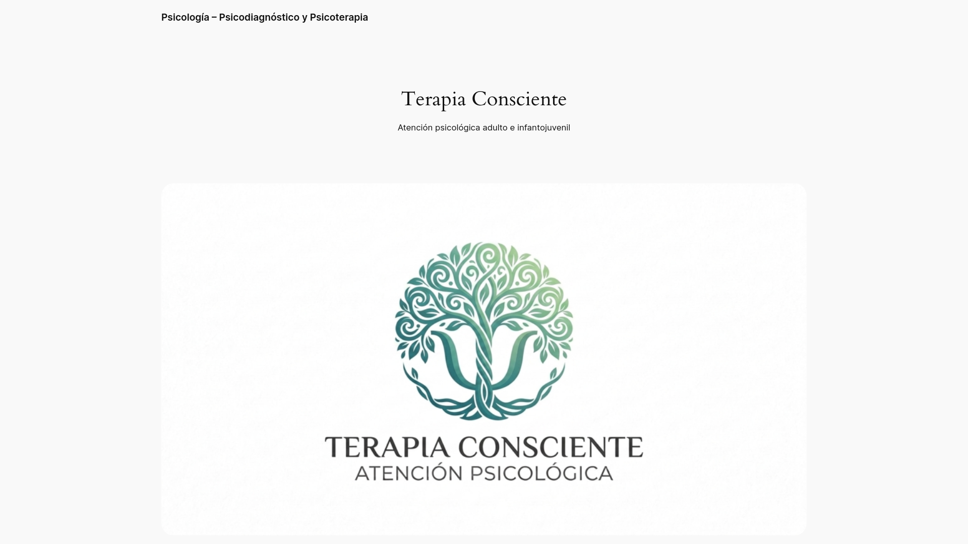 website screenshot of https://terapiaconsciente.cl/