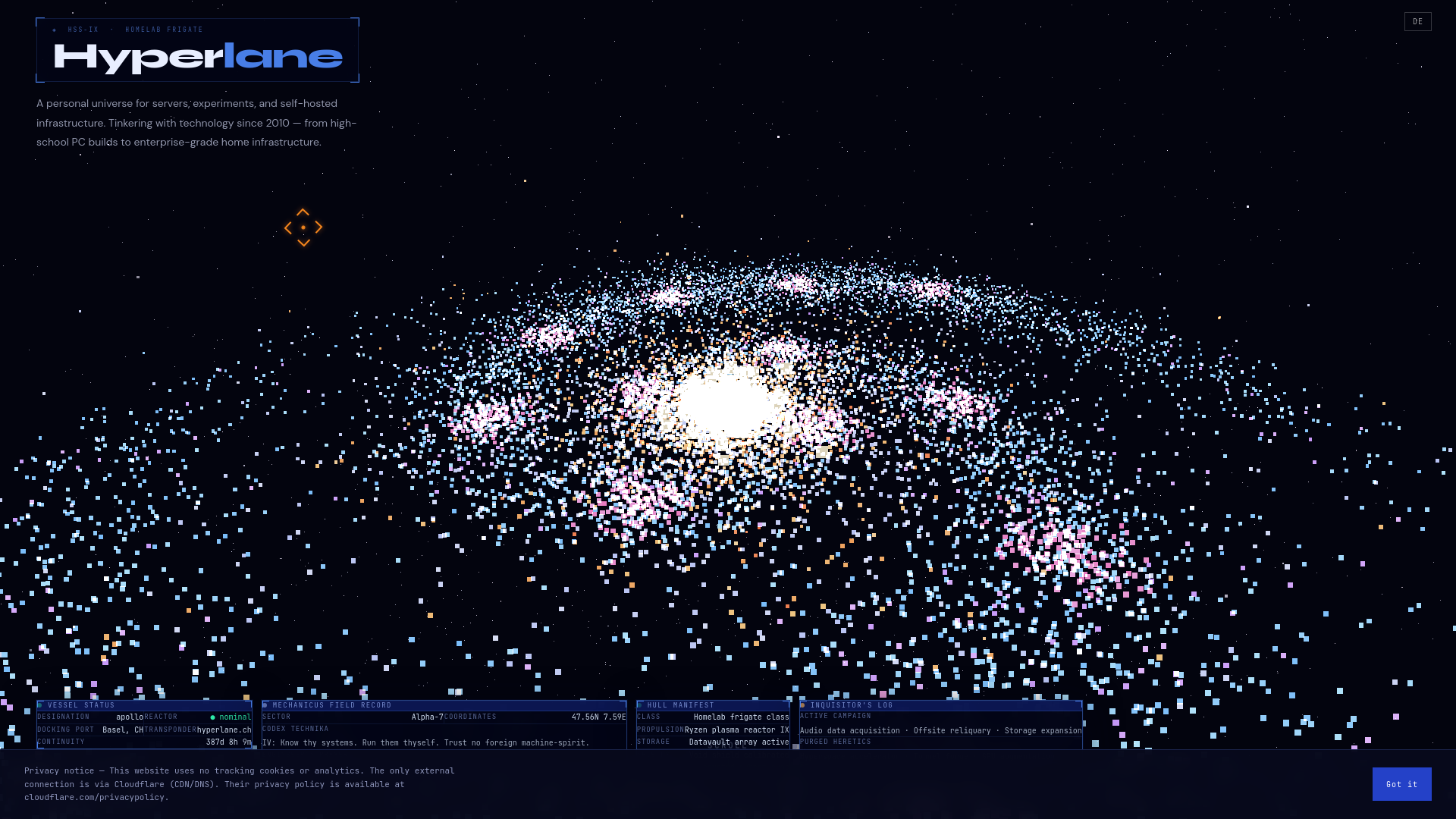 website screenshot of https://hyperlane-design.pages.dev/
