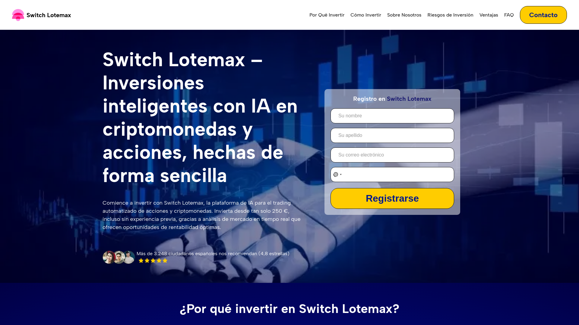 website screenshot of https://switch-lotemax.com/