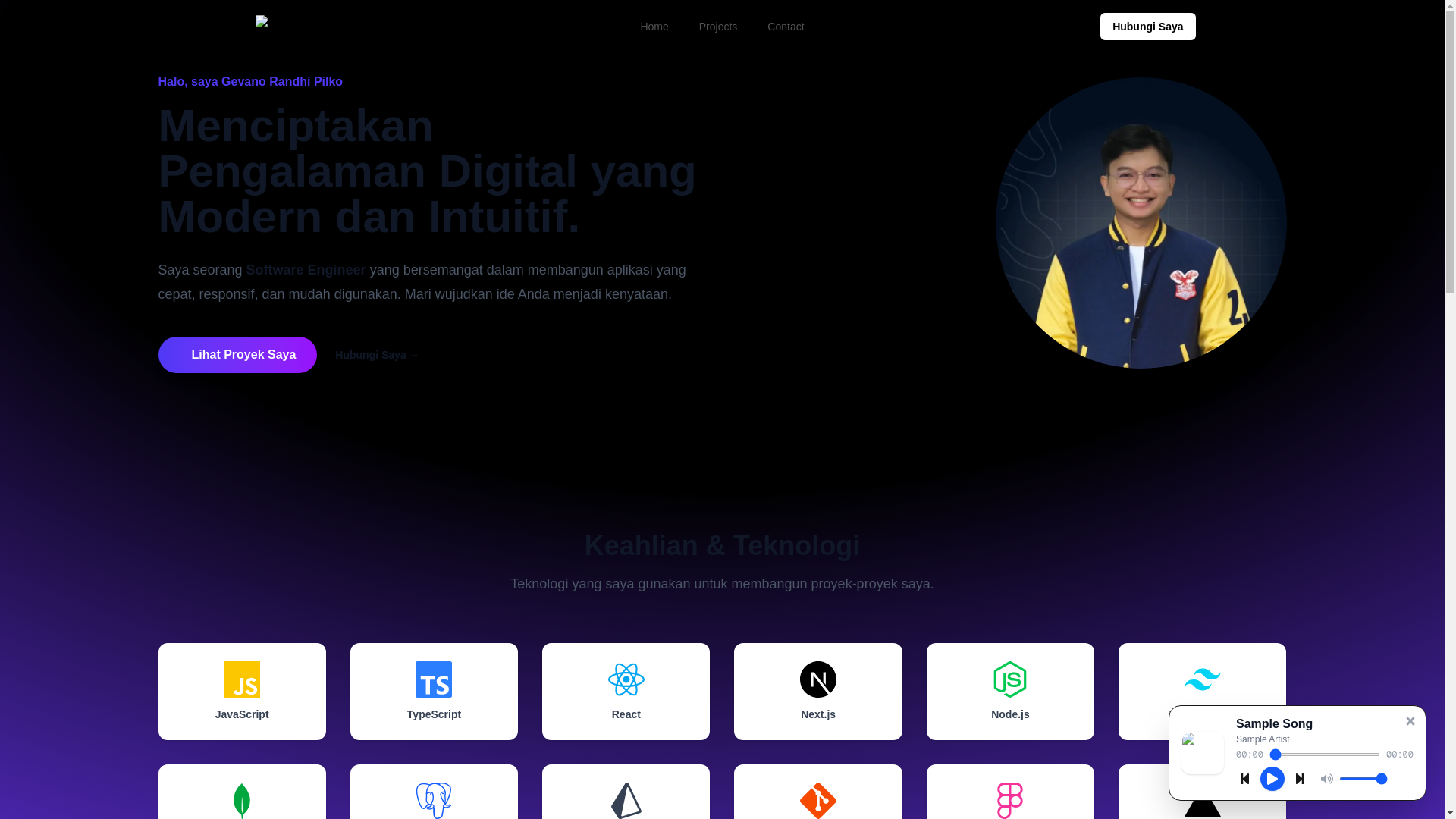 website screenshot of https://gevano.dev/