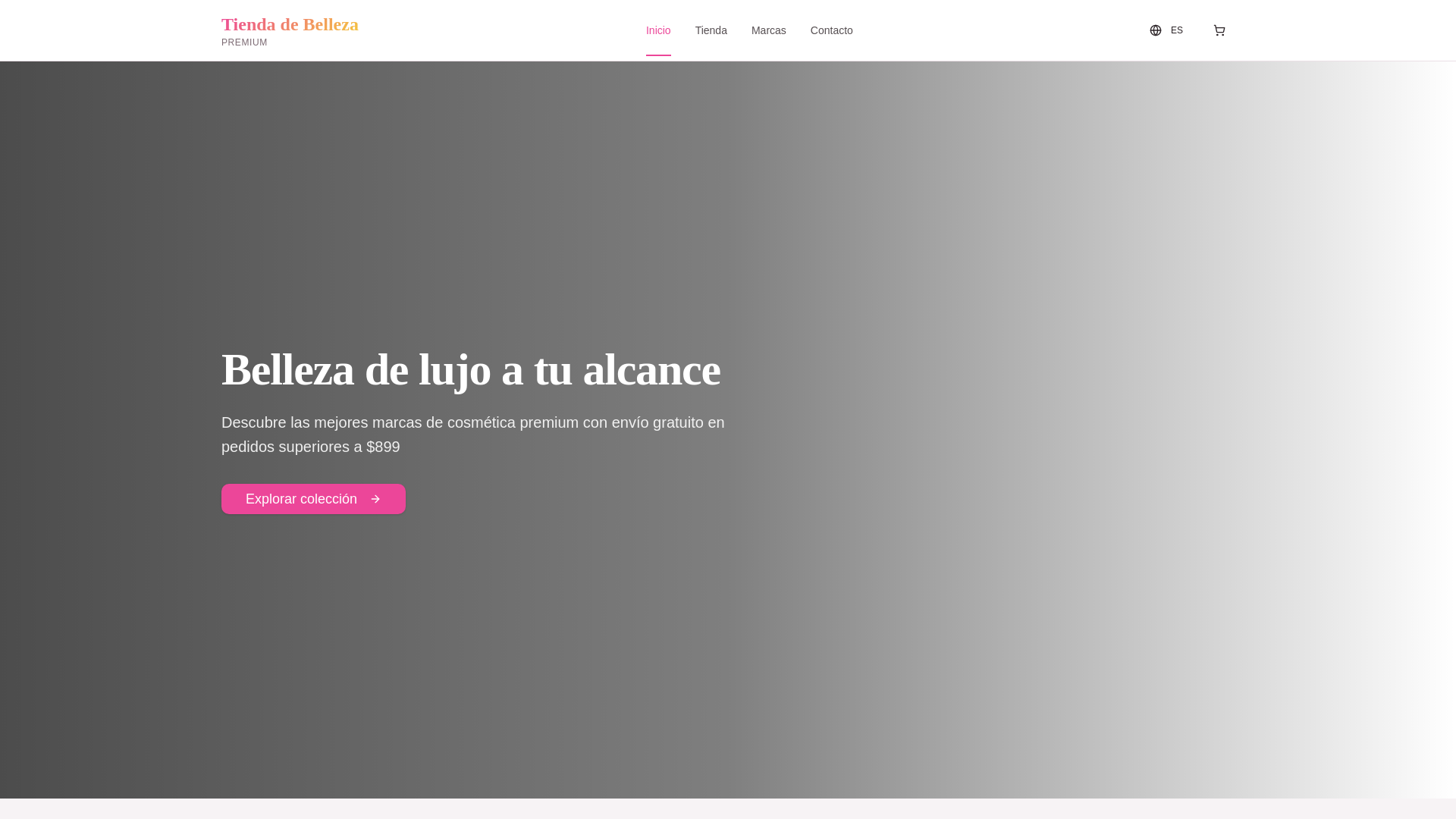 website screenshot of https://ellamakeup.mx/