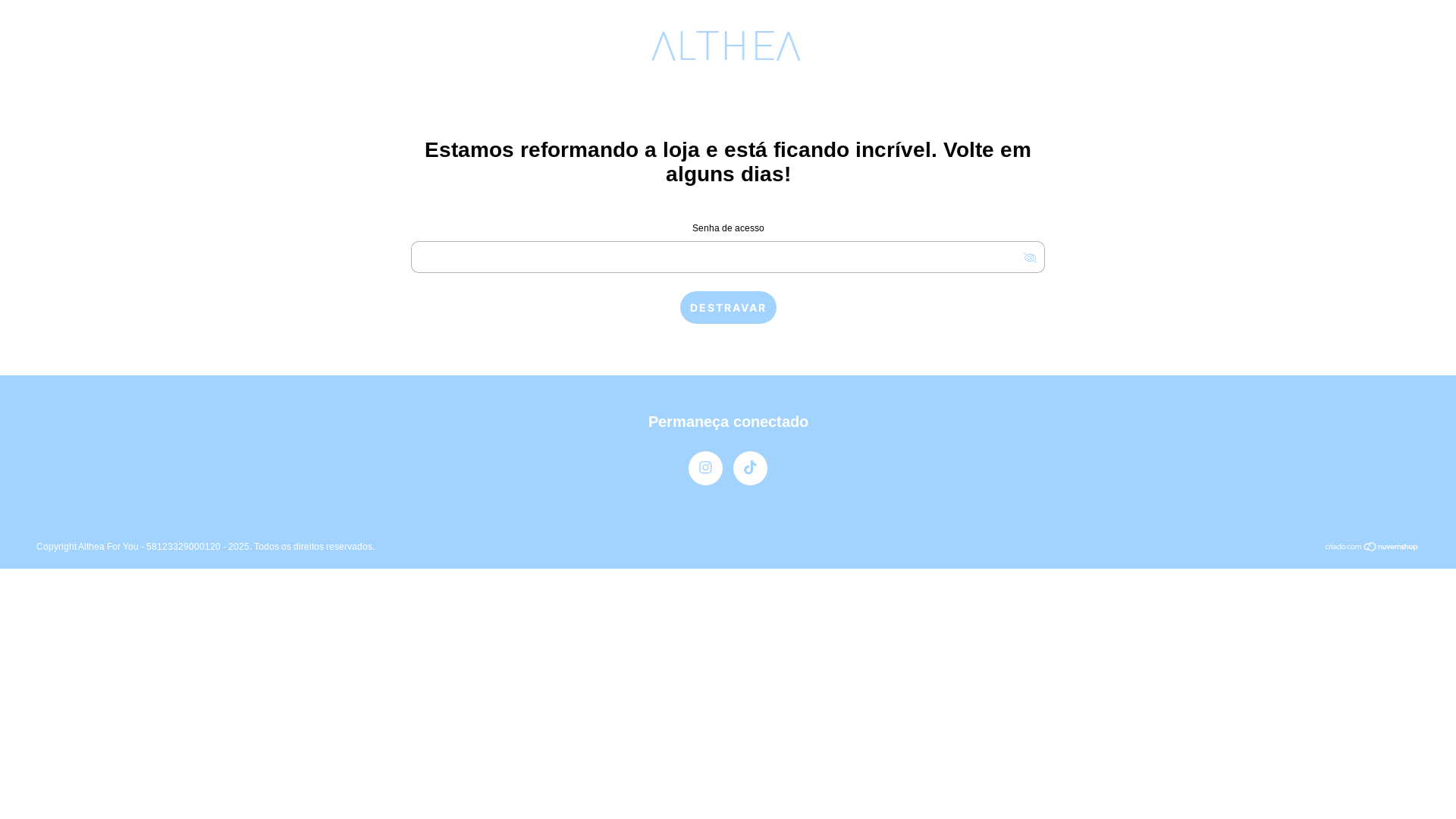 website screenshot of https://altheaforyou.com.br/