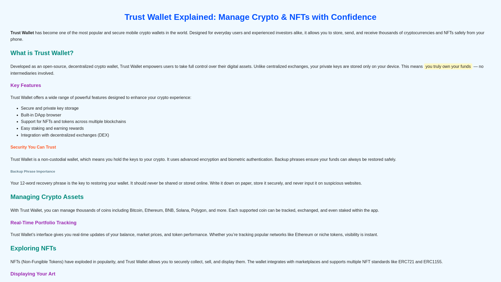 website screenshot of https://try-trst-walet.pages.dev