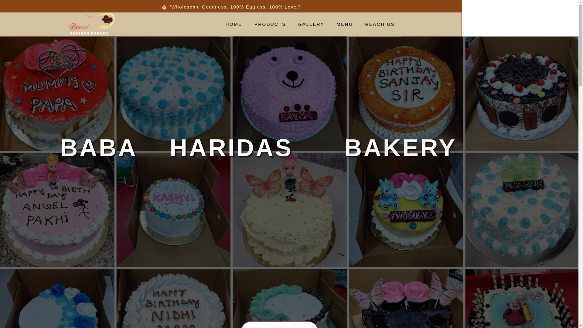 website screenshot of https://babaharidasbakery.in/