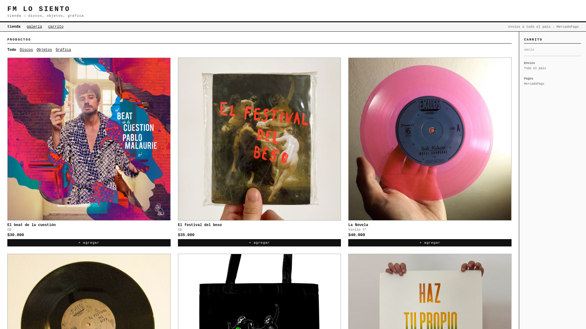 website screenshot of https://fmlosiento.ar/