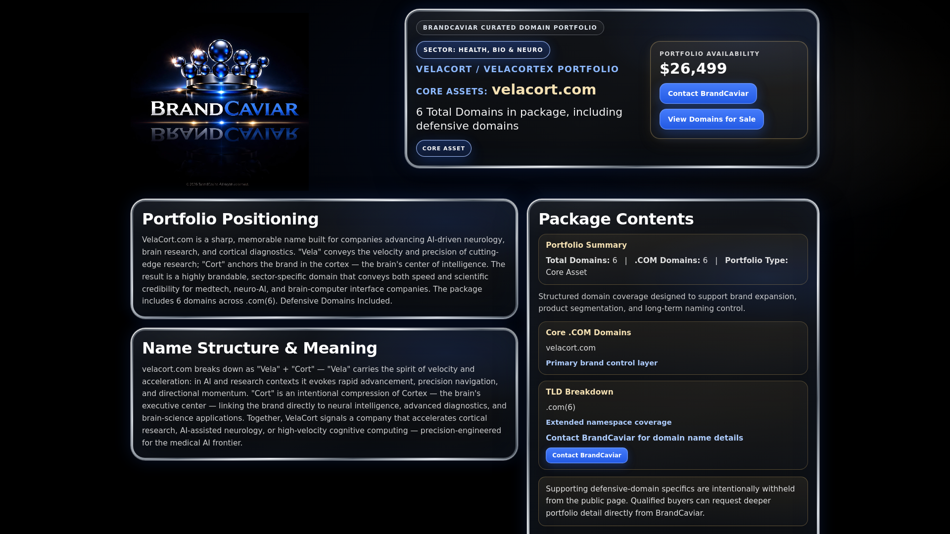 website screenshot of https://velacort.com/