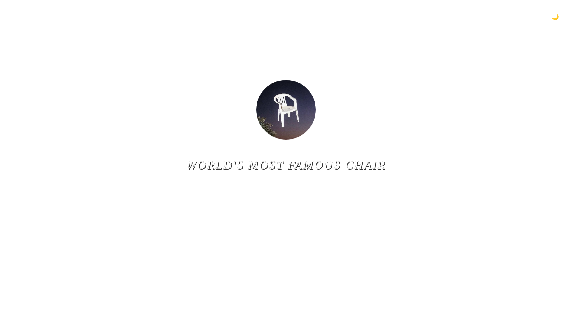 website screenshot of https://worldsmostfamouschair.com/