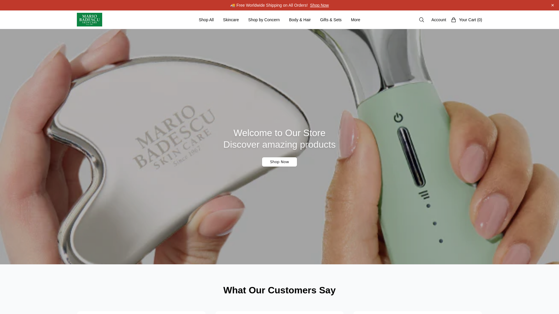 website screenshot of https://mariobadescudirect.shop/