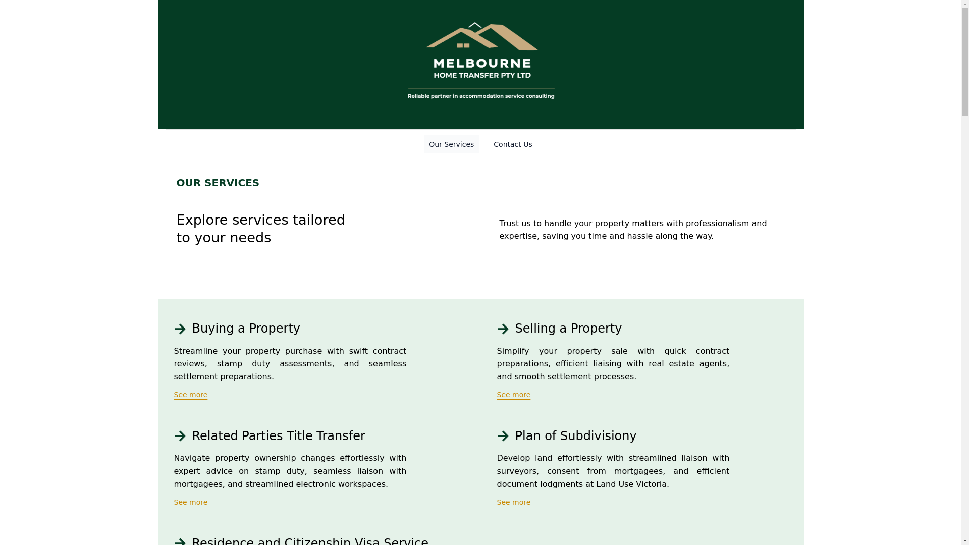 website screenshot of https://melbournehometransferptyltd.org/
