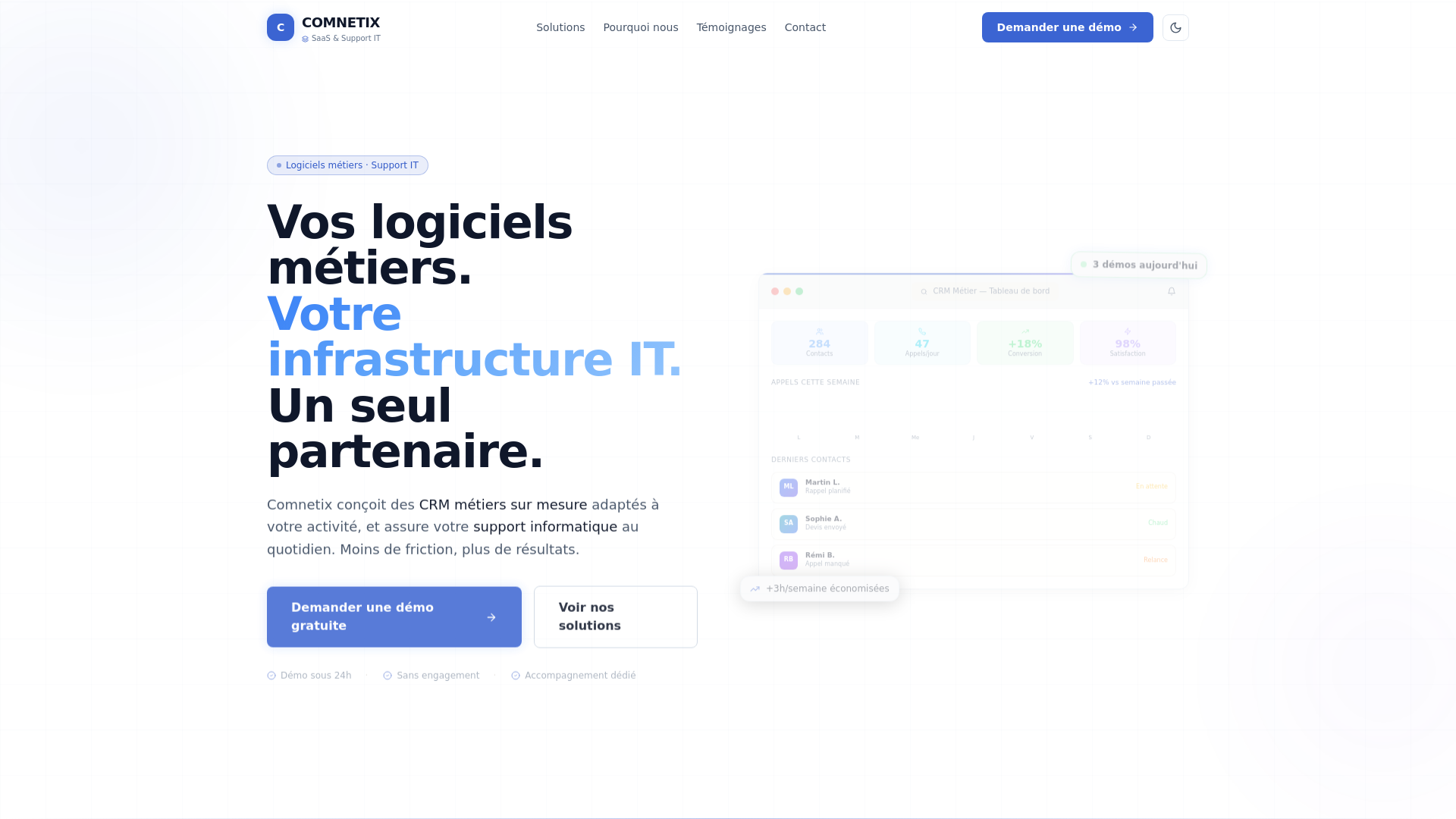 website screenshot of https://comnetix.fr/