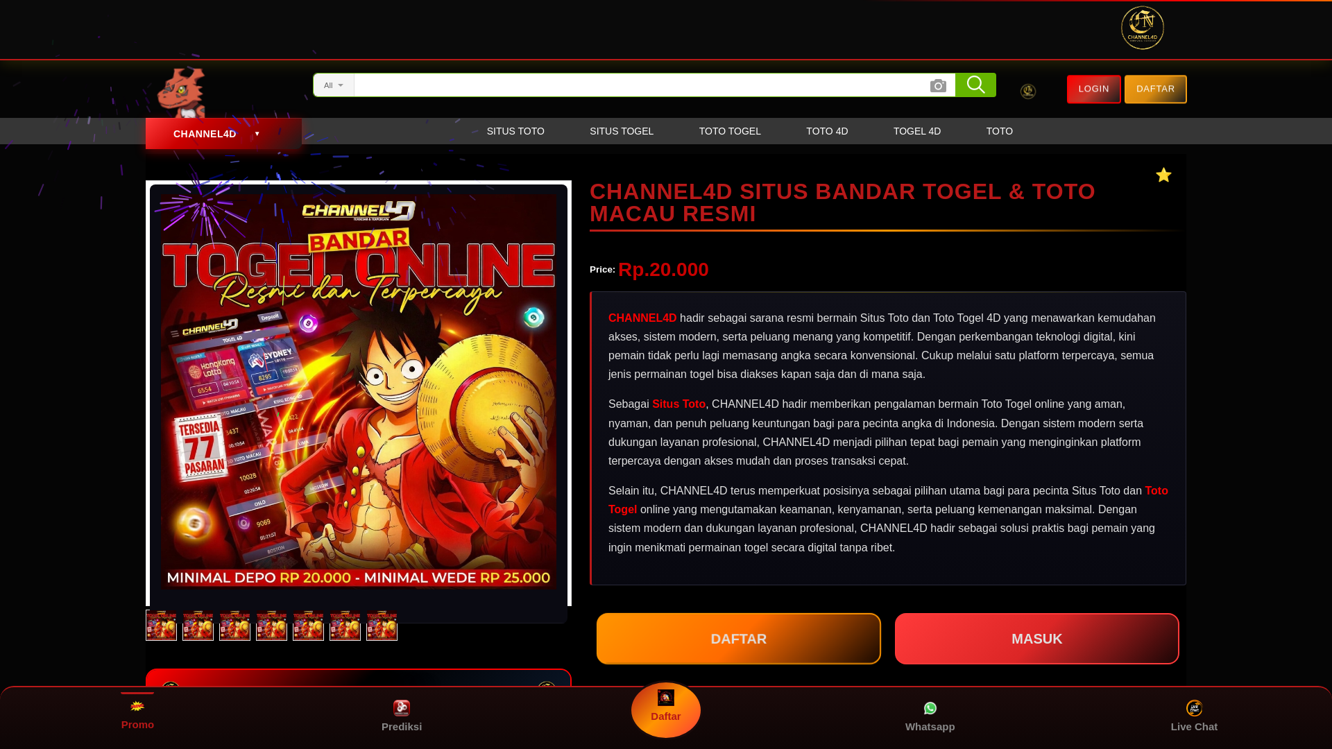 website screenshot of https://channel4d.live/