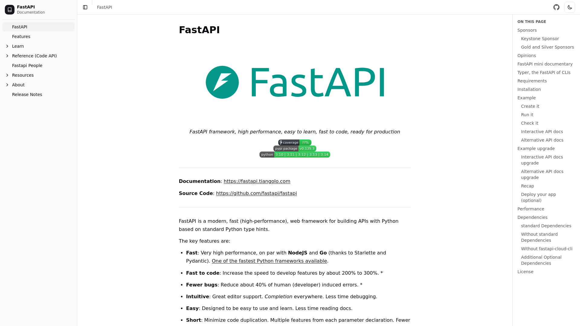 website screenshot of https://deploy-fastapi.pages.dev/