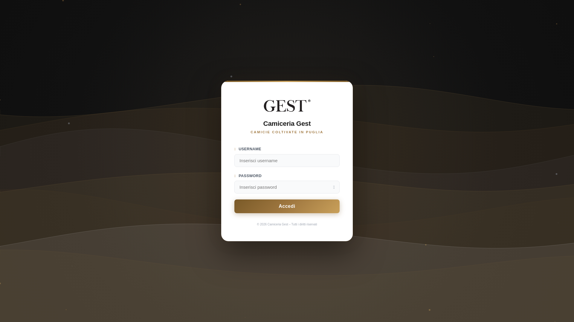 website screenshot of https://camiceria-gest.pages.dev/