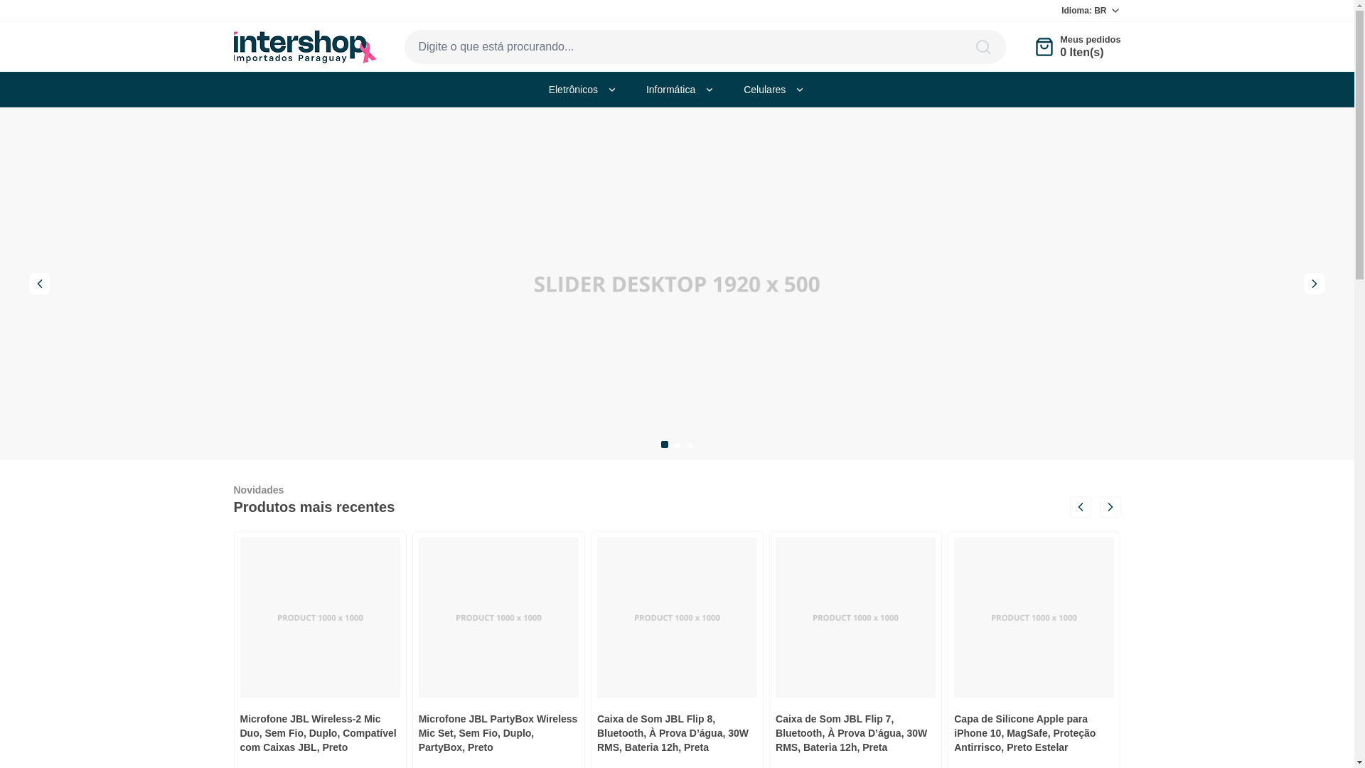 website screenshot of https://intershopimportados.com/