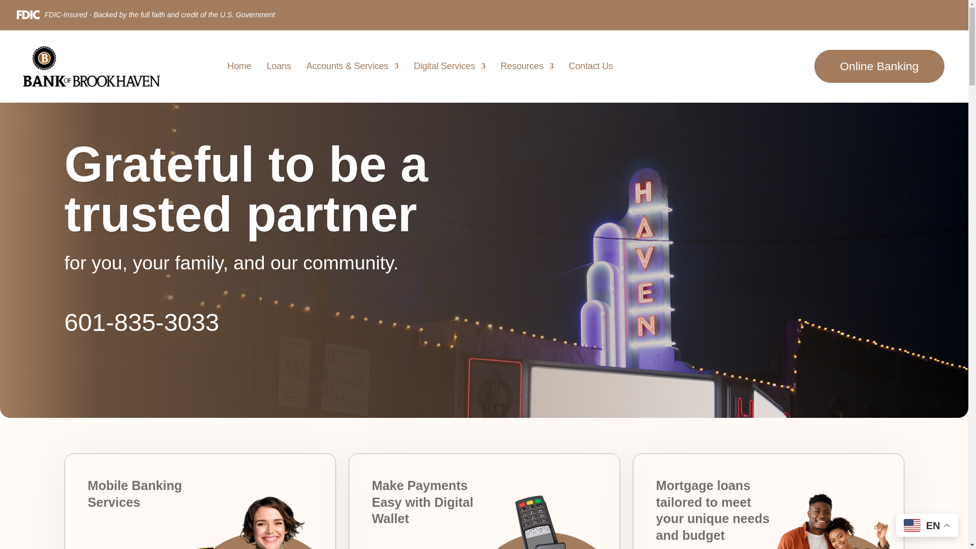 website screenshot of https://bank-brookhaven-frontend.pages.dev/