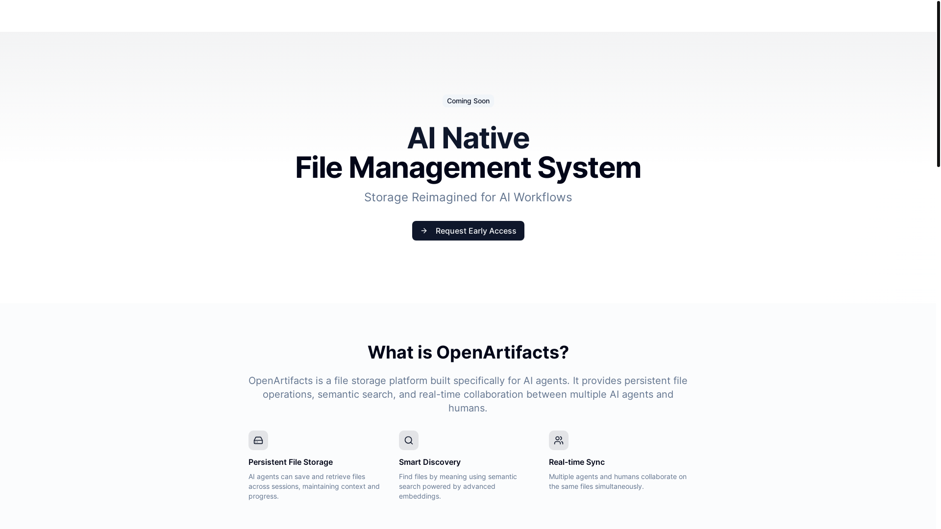 website screenshot of https://open-artifacts-web.pages.dev/