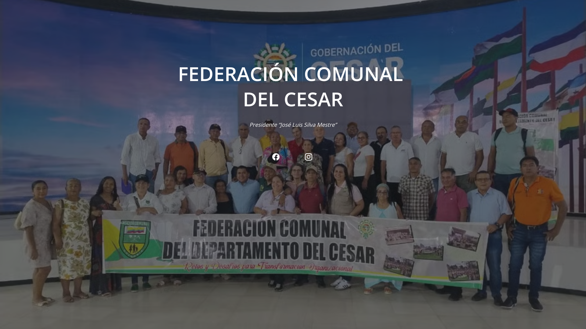 website screenshot of https://federacioncomunaldelcesar.org/
