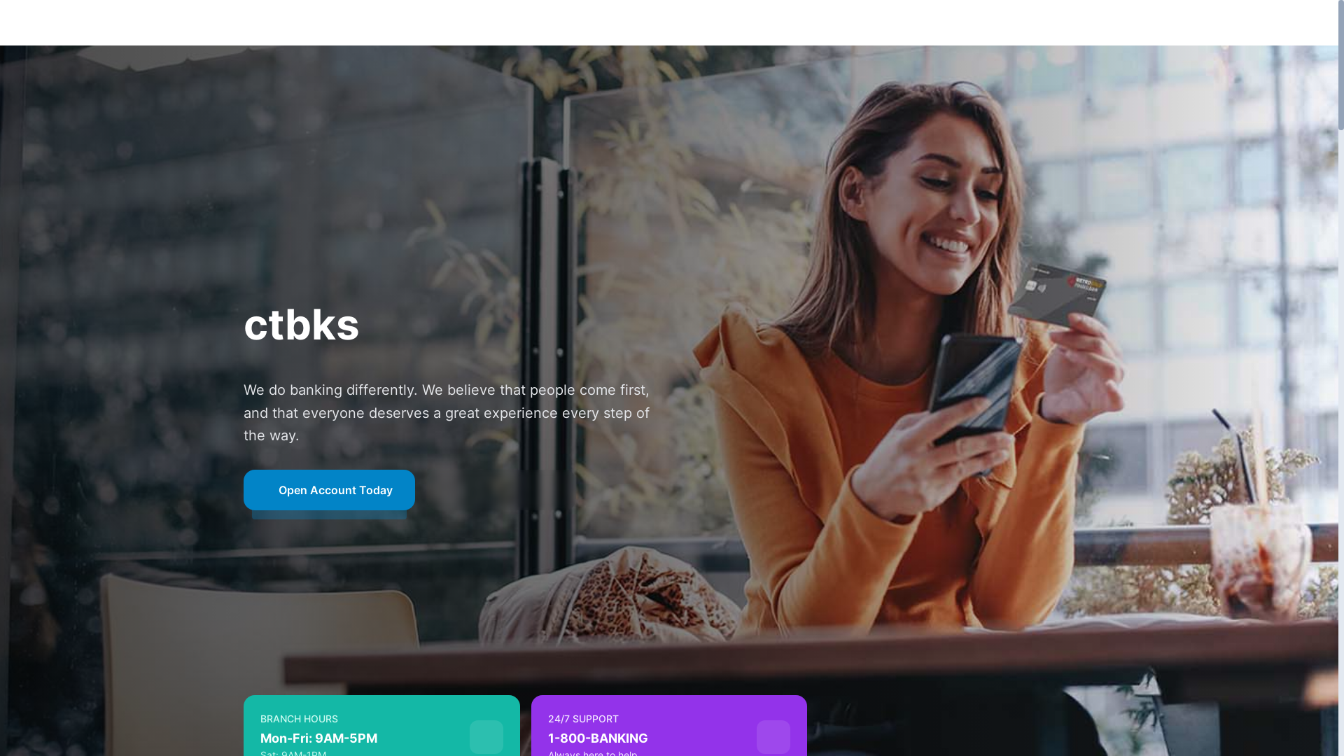 website screenshot of https://ctbks.info/