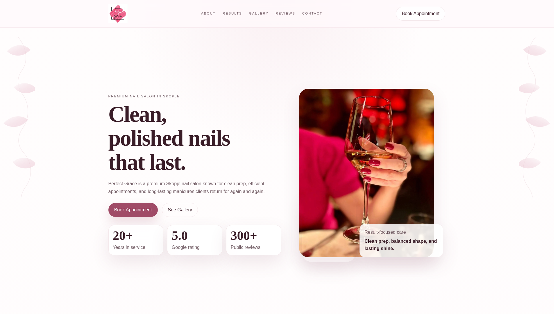 website screenshot of https://perfect-grace.pages.dev/