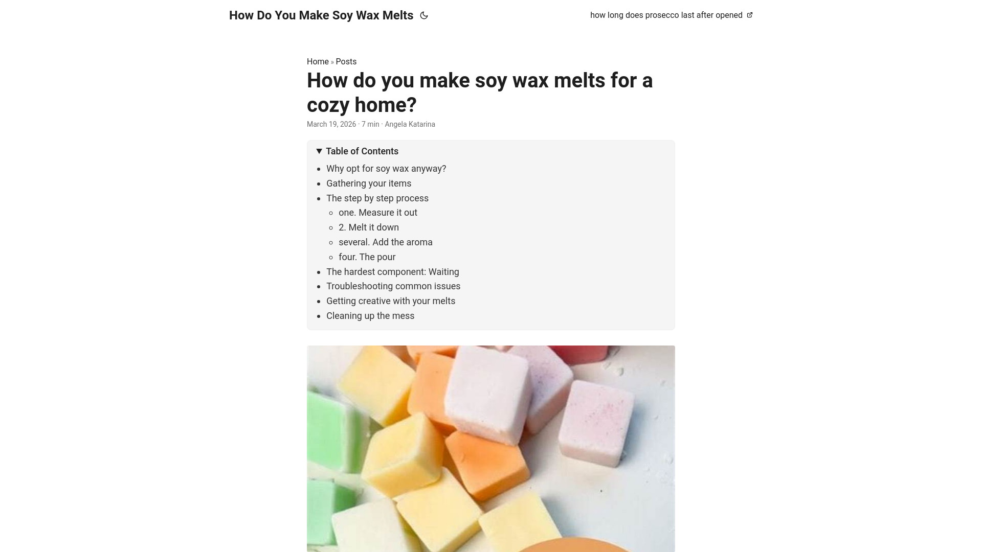 website screenshot of https://how-do-you-make-soy-wax-melts.pages.dev/