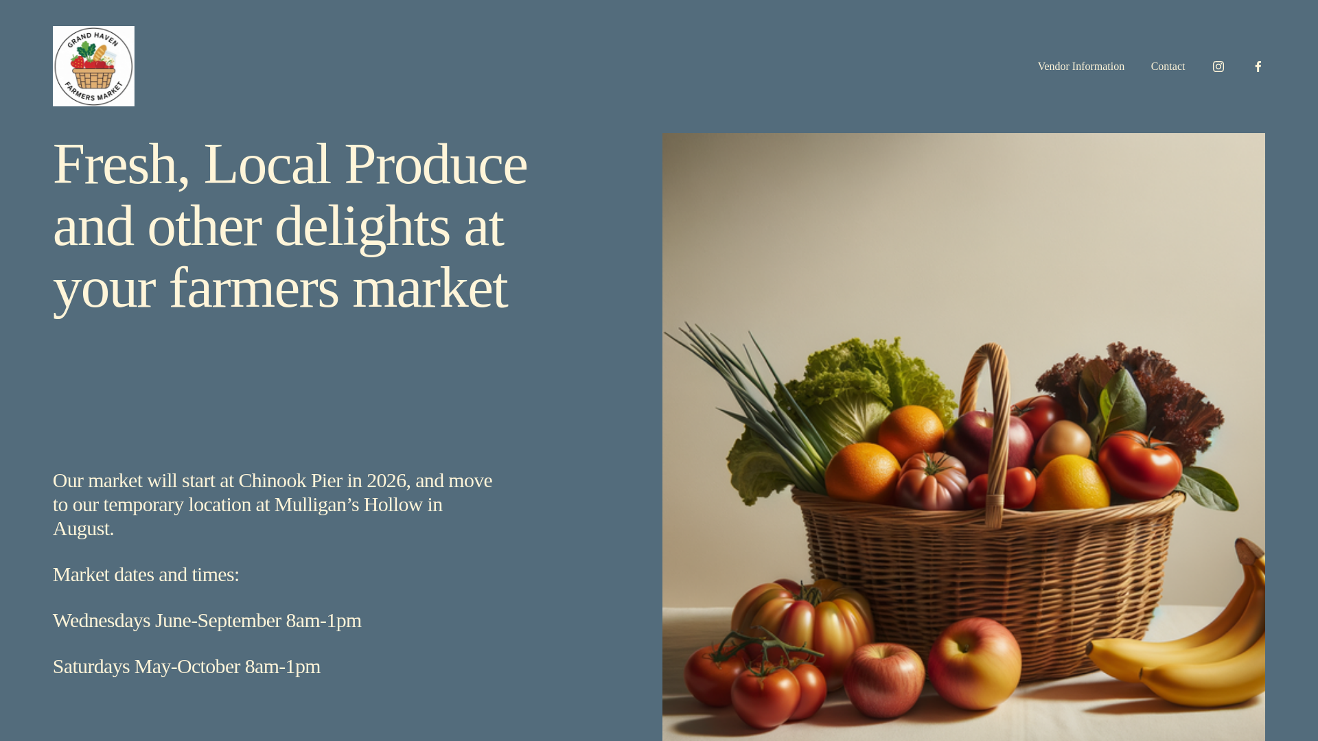 website screenshot of https://ghfarmersmarket.com