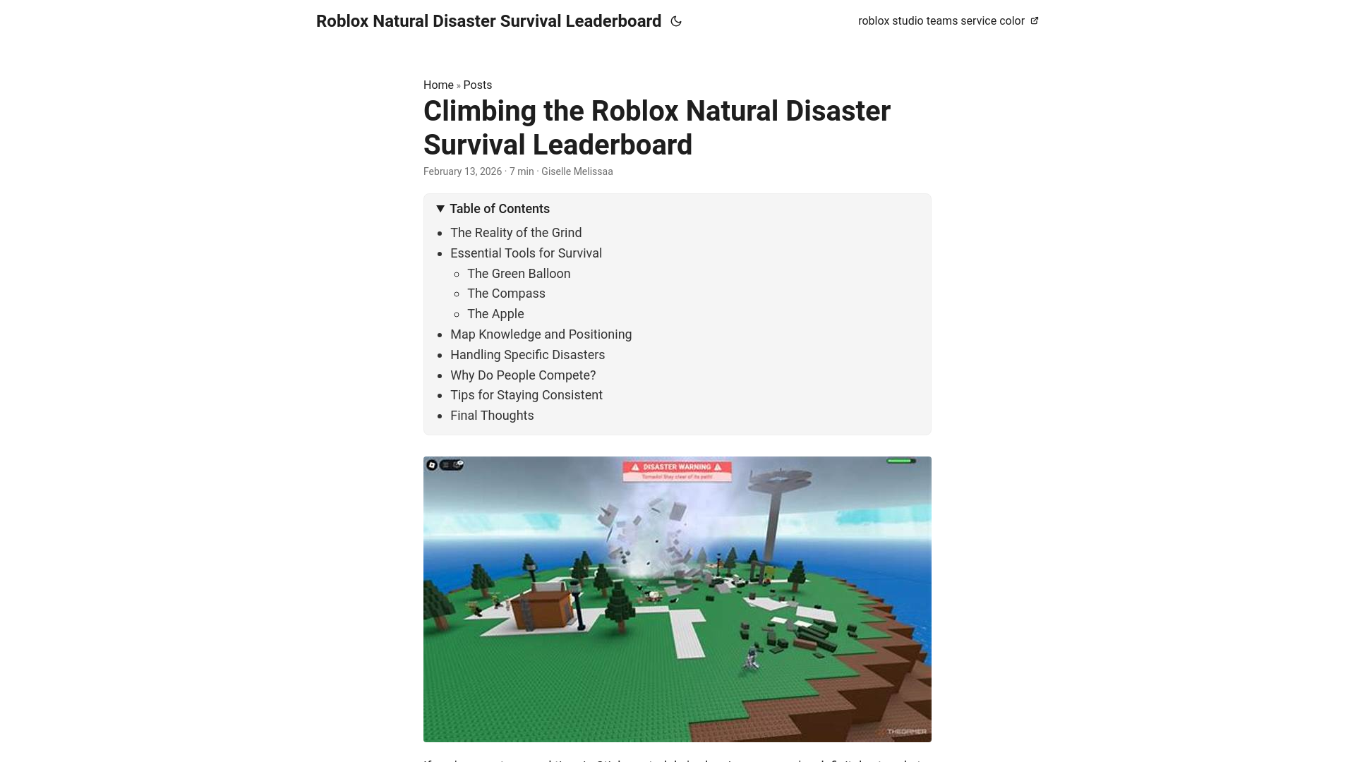 website screenshot of https://roblox-natural-disaster-survival-leaderboard.pages.dev/