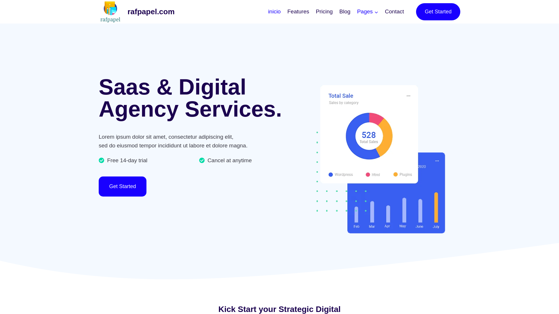 website screenshot of https://rafpapel.com/