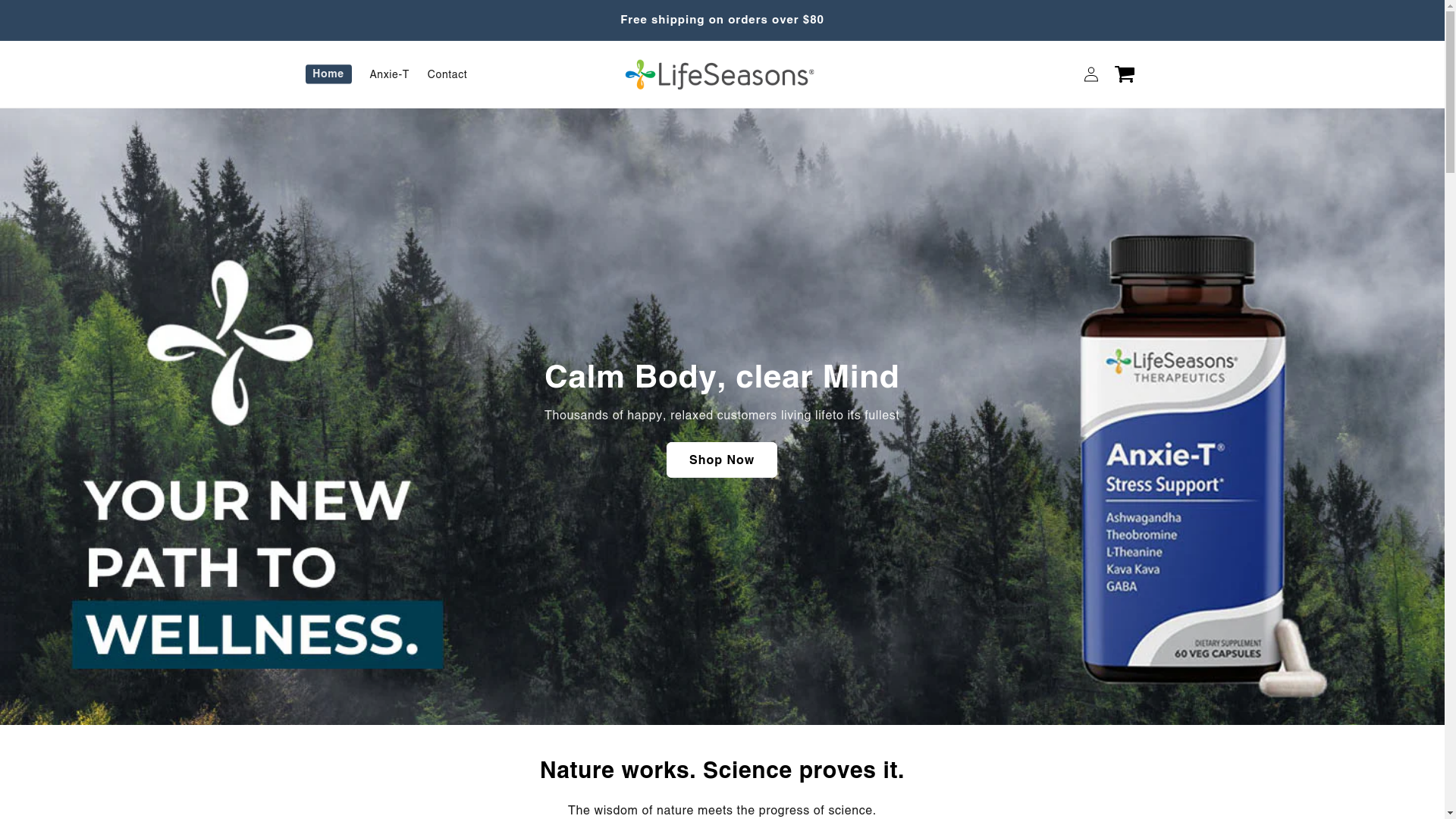 website screenshot of https://lifeseasons-us.online/