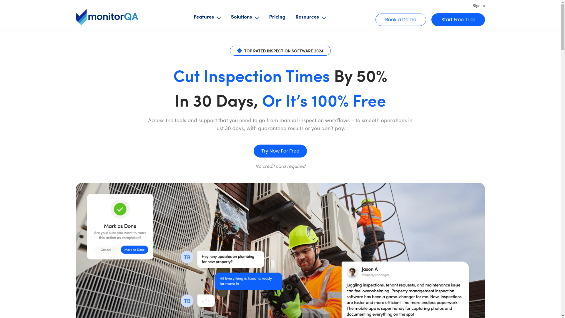 website screenshot of https://monitorqasafety.com/