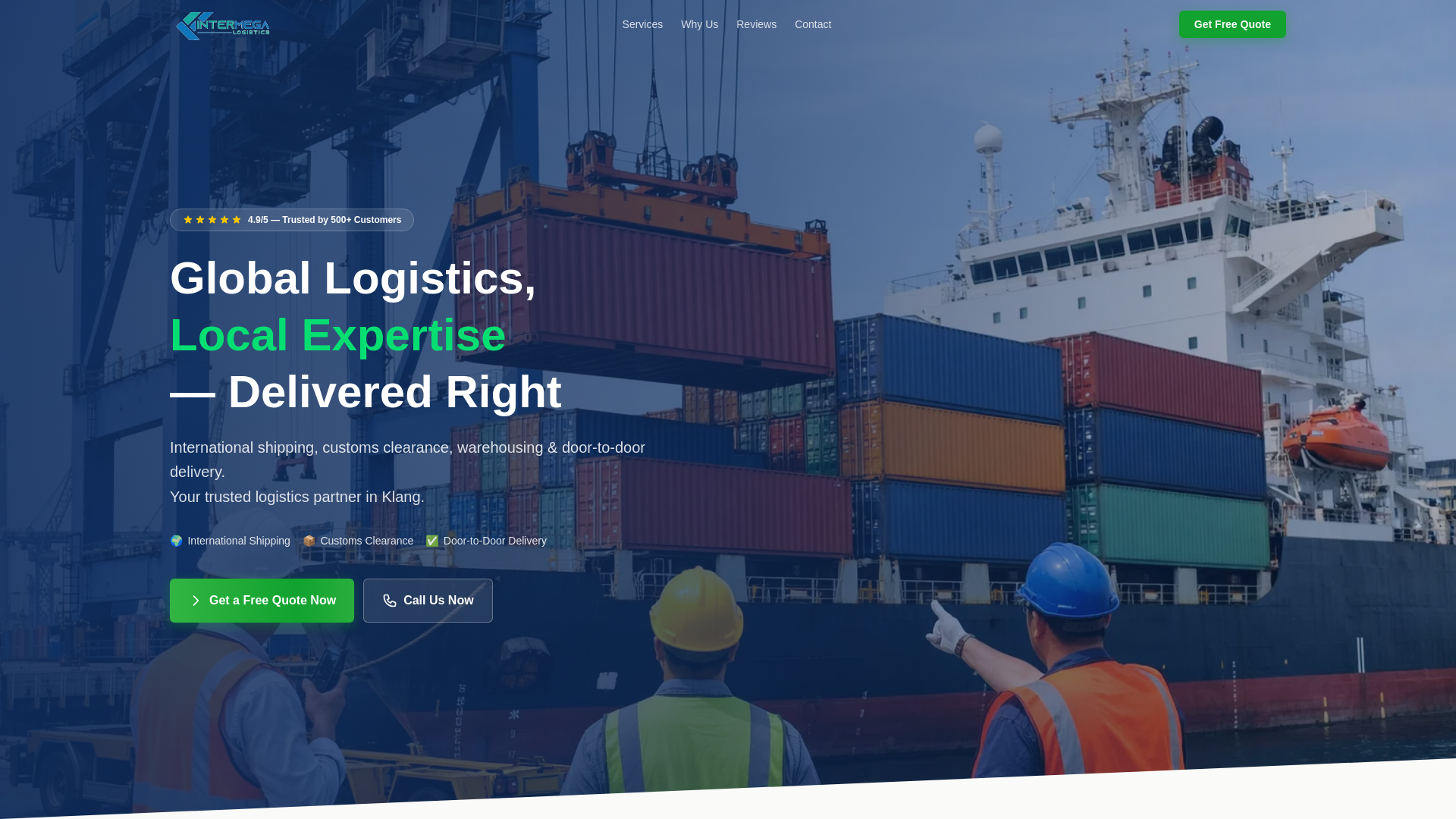 website screenshot of https://intermega.xyz