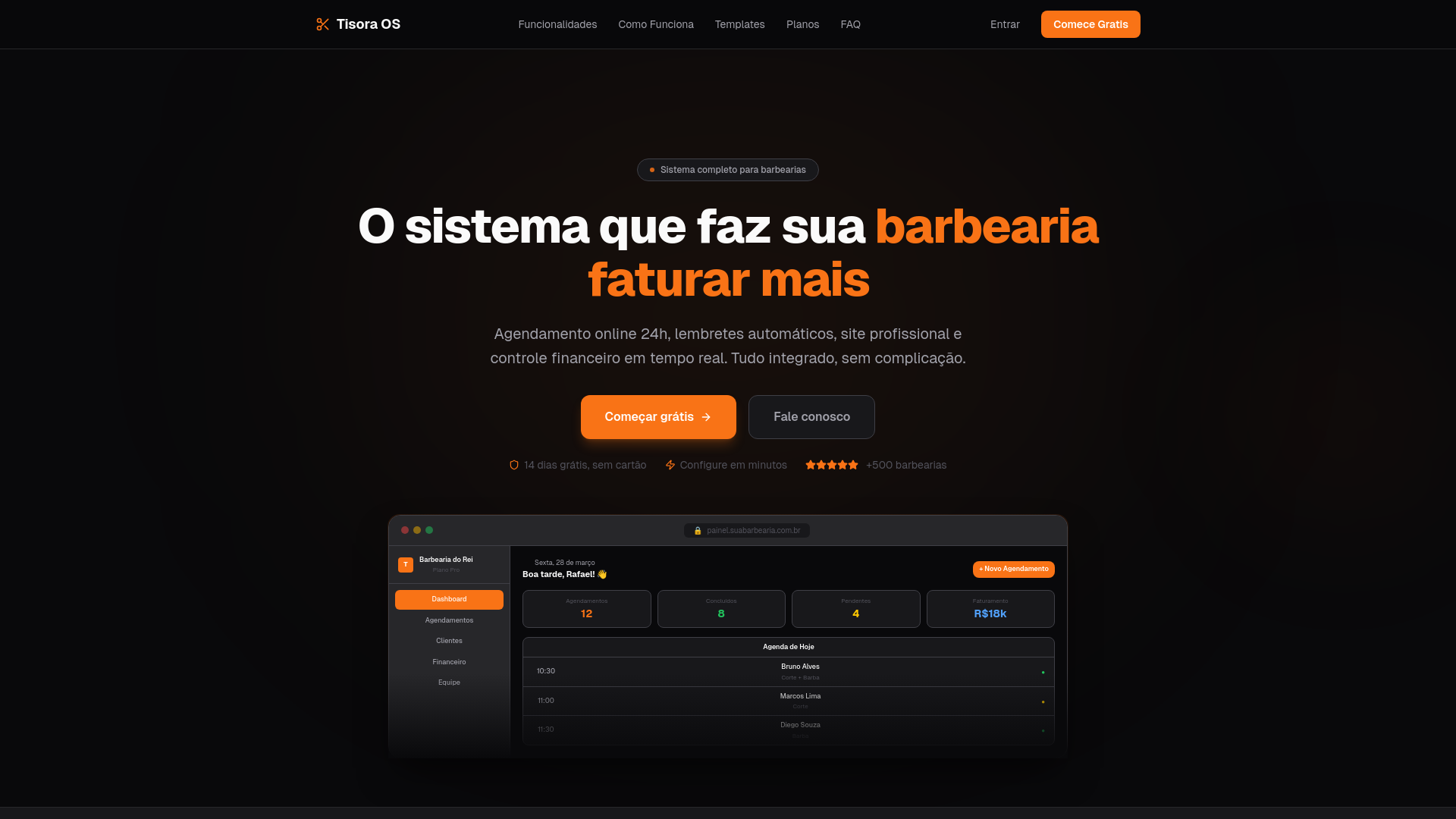 website screenshot of https://tisoraos.com