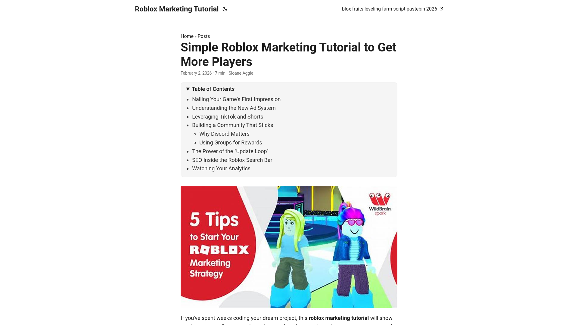 website screenshot of https://roblox-marketing-tutorial.pages.dev/