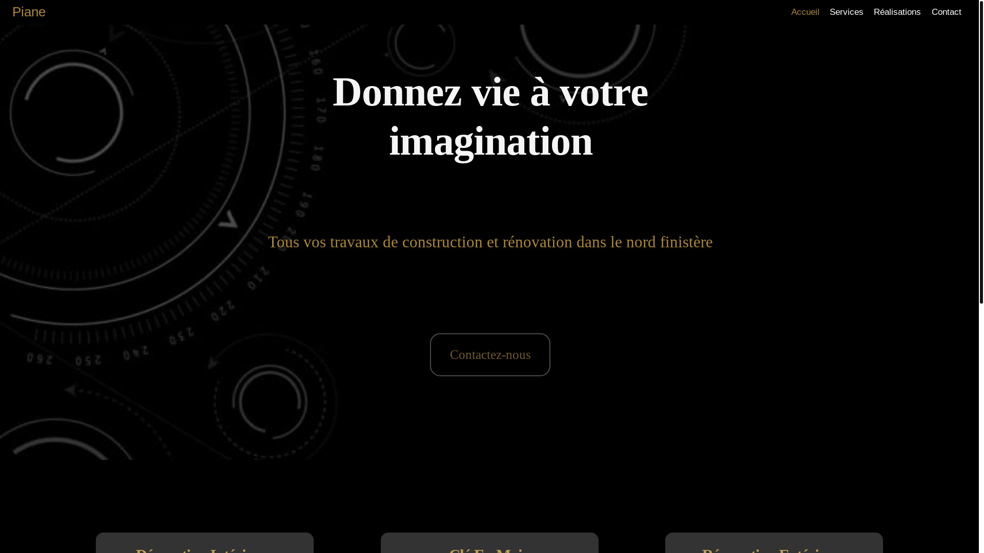 website screenshot of https://piane-btp.fr/