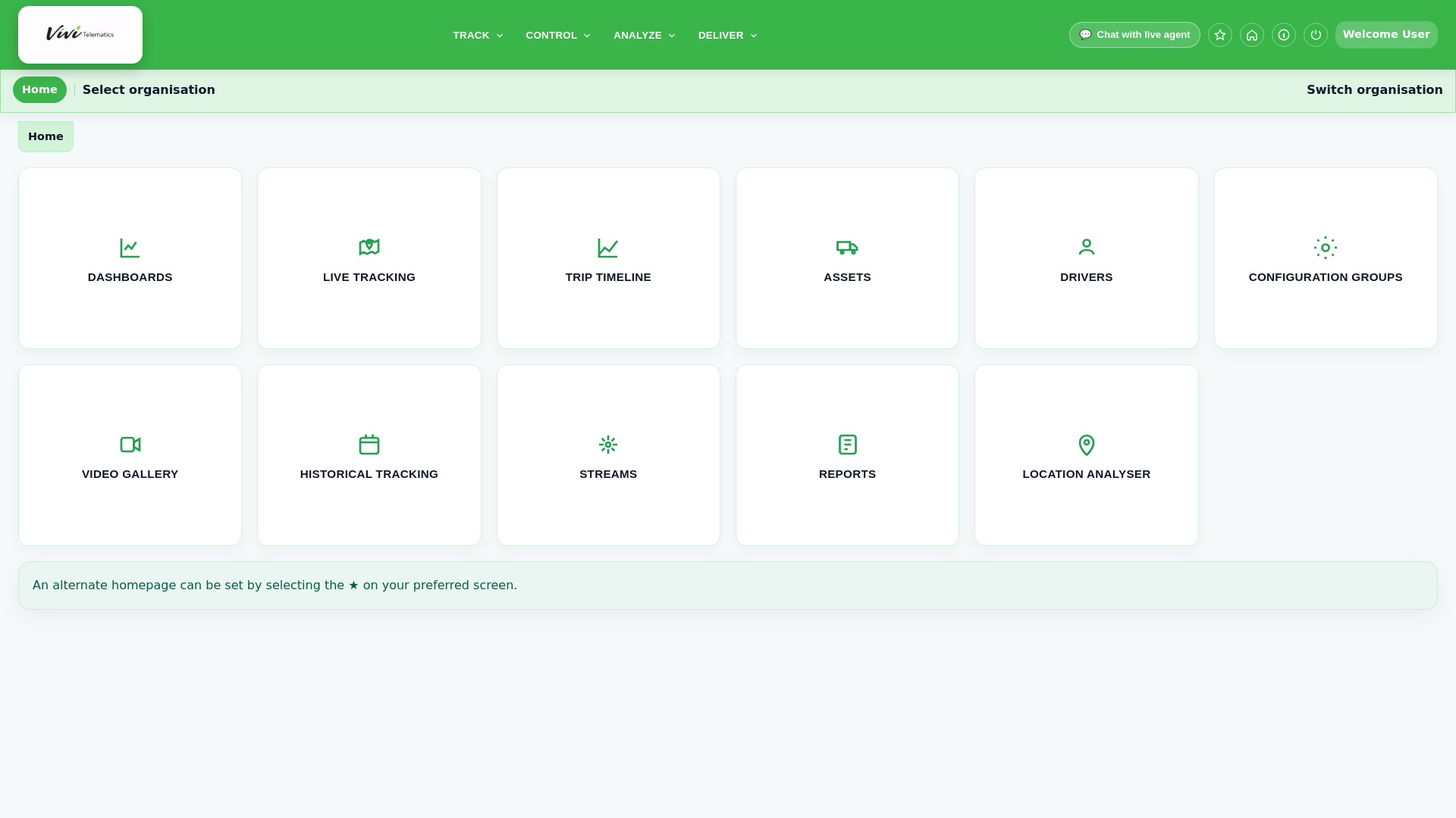 website screenshot of https://vivi-telematic-frontend.pages.dev/