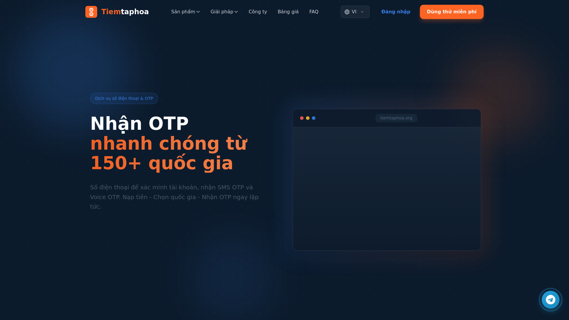 website screenshot of https://tiemtaphoa-landing.pages.dev/