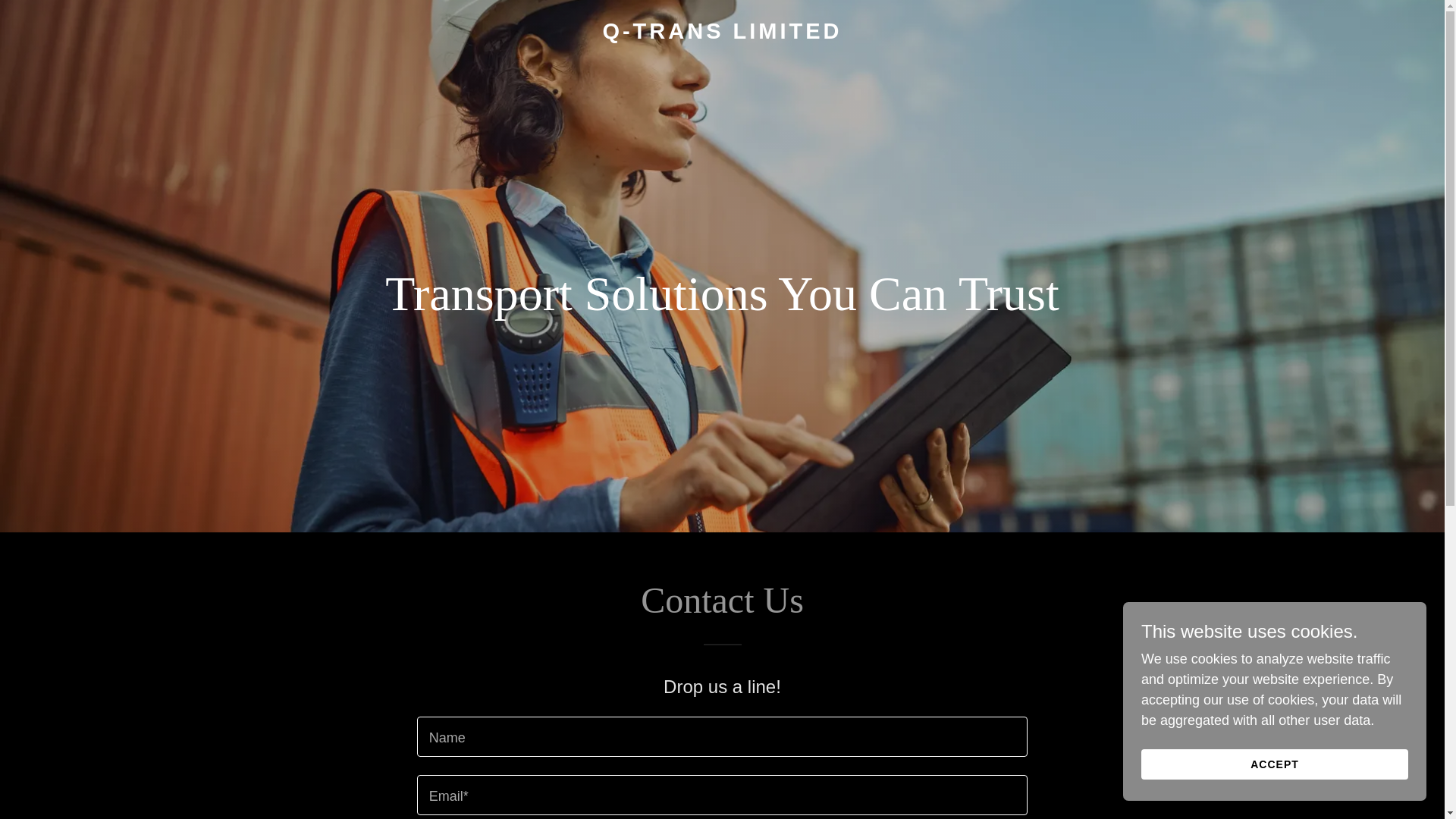 website screenshot of https://q-trans.co.nz/