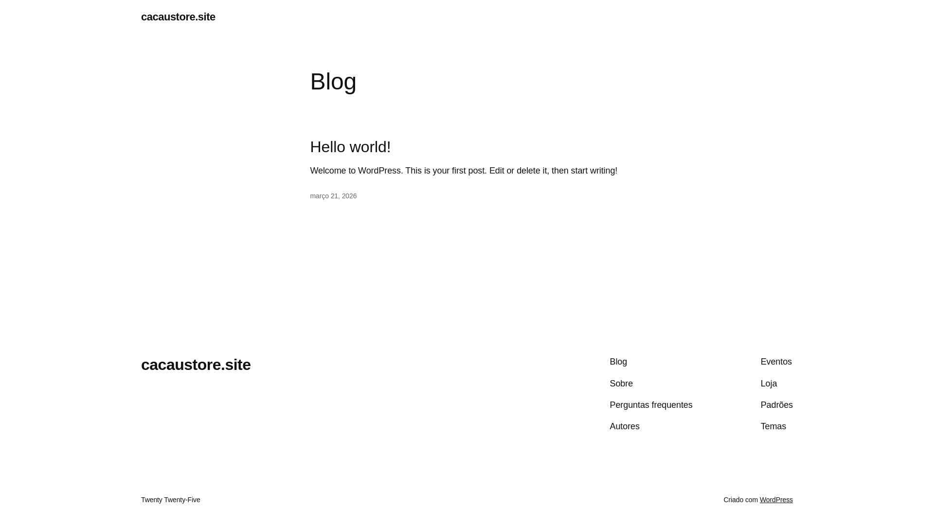 website screenshot of https://cacaustore.site/