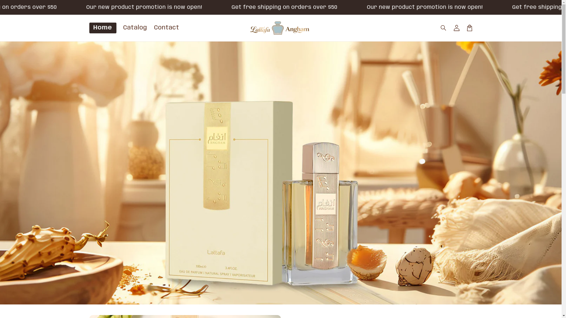 website screenshot of https://angham.shop/