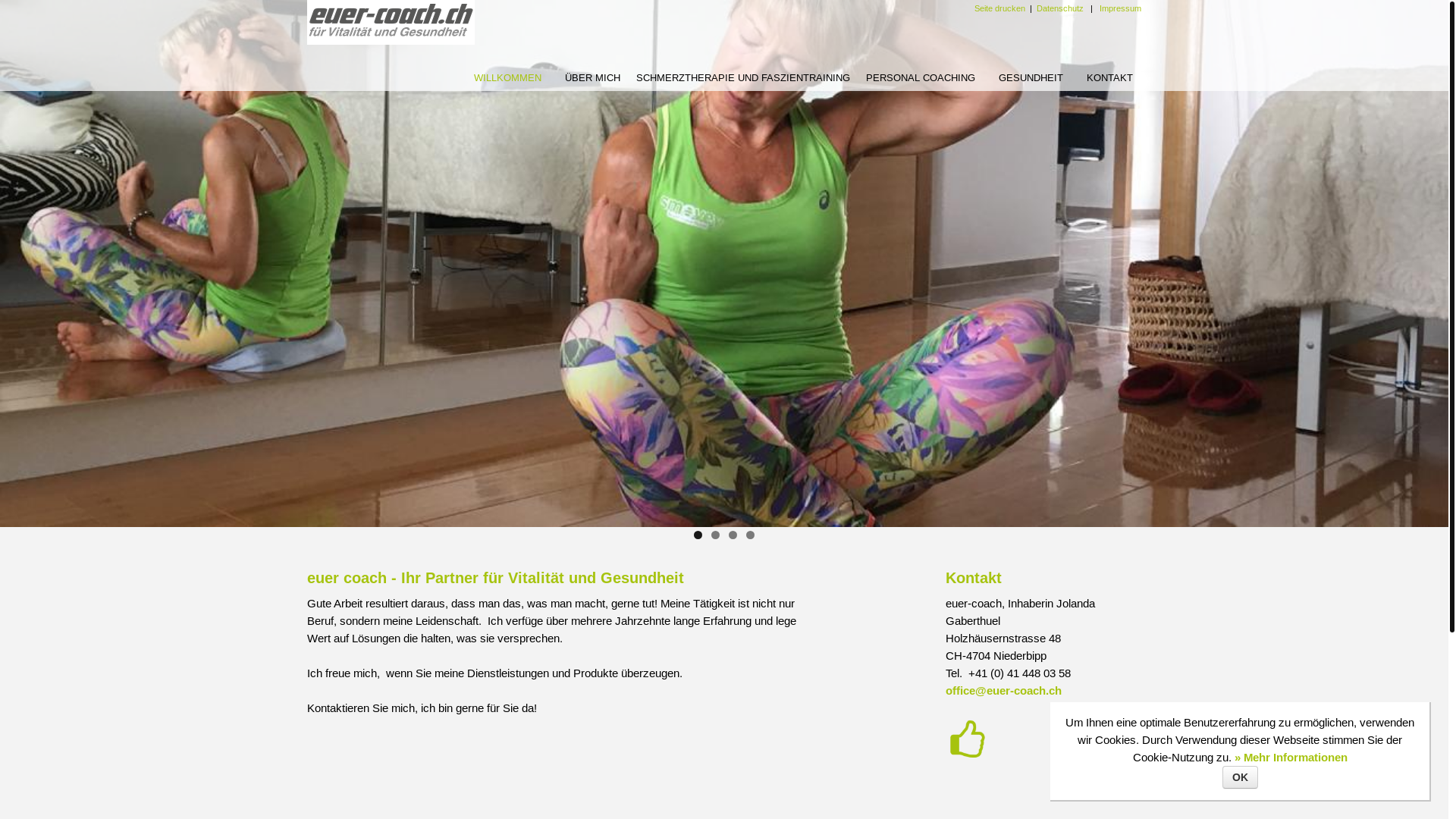 website screenshot of https://coach-jolanda.ch/