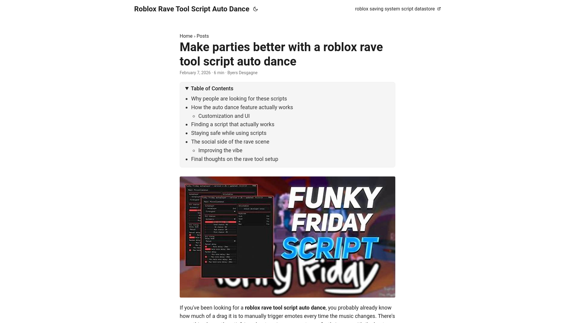 website screenshot of https://roblox-rave-tool-script-auto-dance.pages.dev/