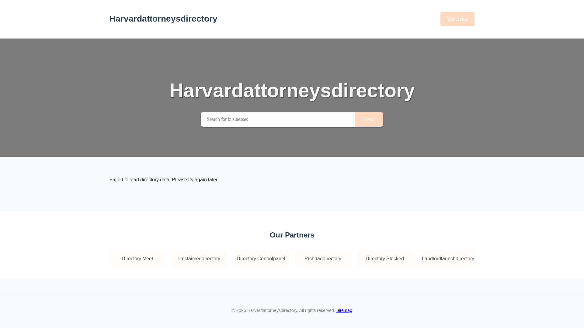 website screenshot of https://harvardattorneysdirectory.pages.dev/