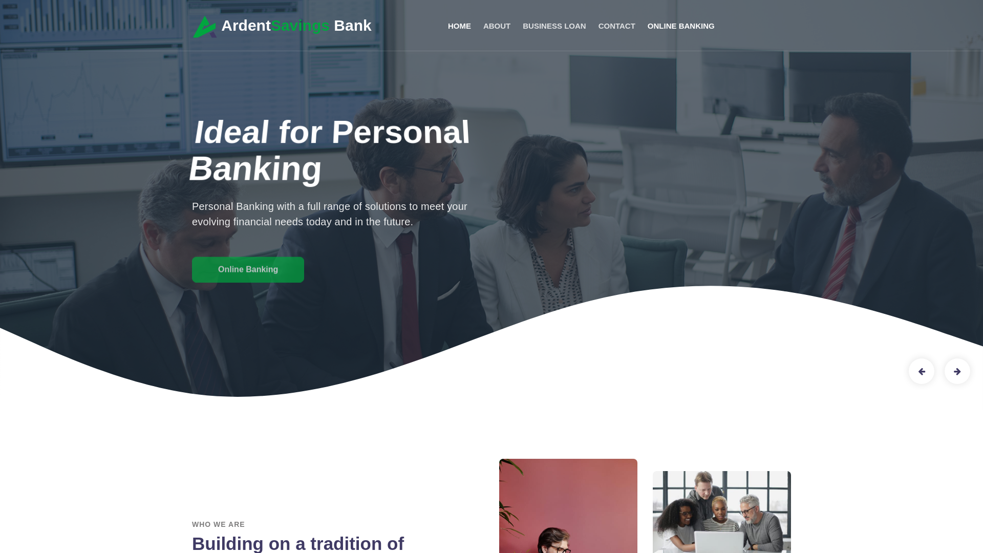 website screenshot of https://ardentsaving.com/