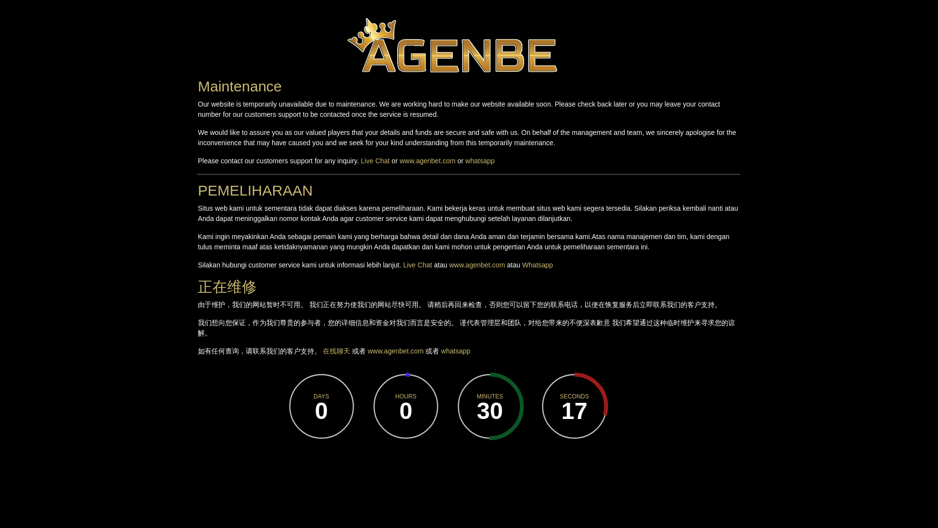 website screenshot of https://agenbetcc.pro/