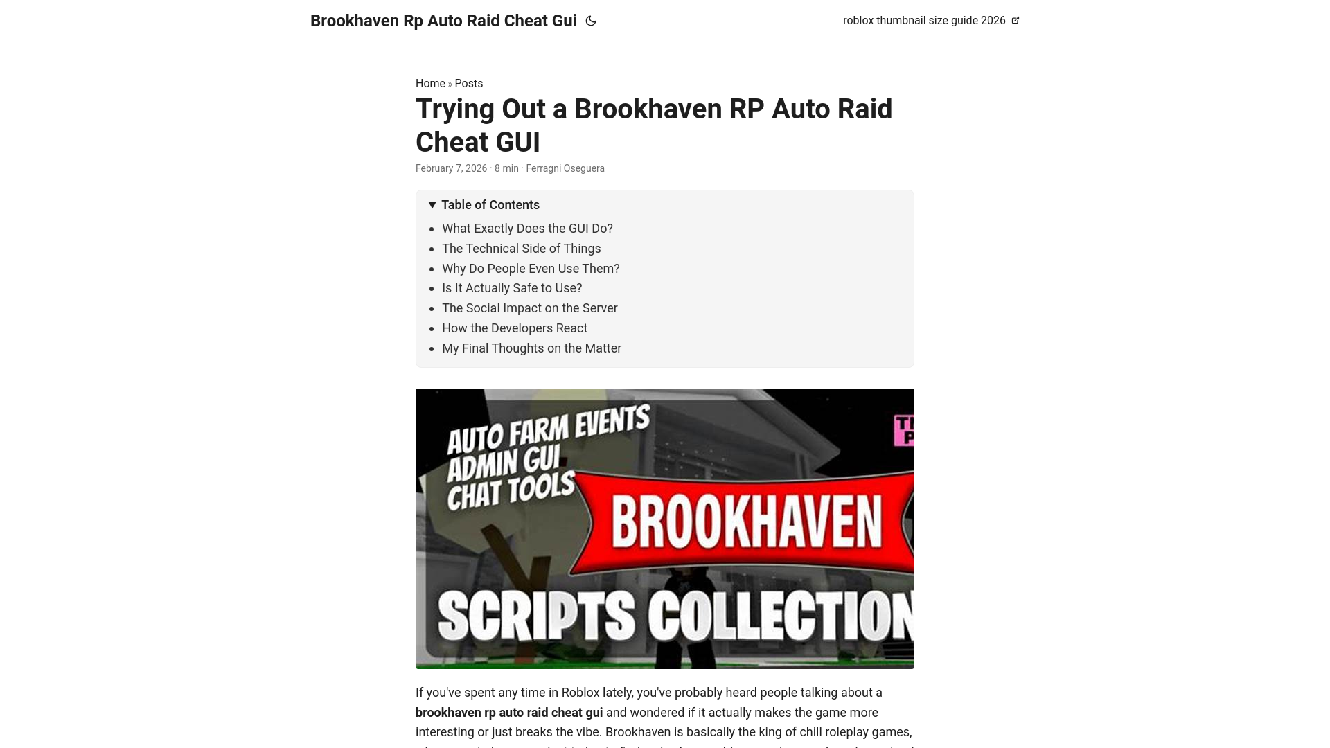 website screenshot of https://brookhaven-rp-auto-raid-cheat-gui.pages.dev/