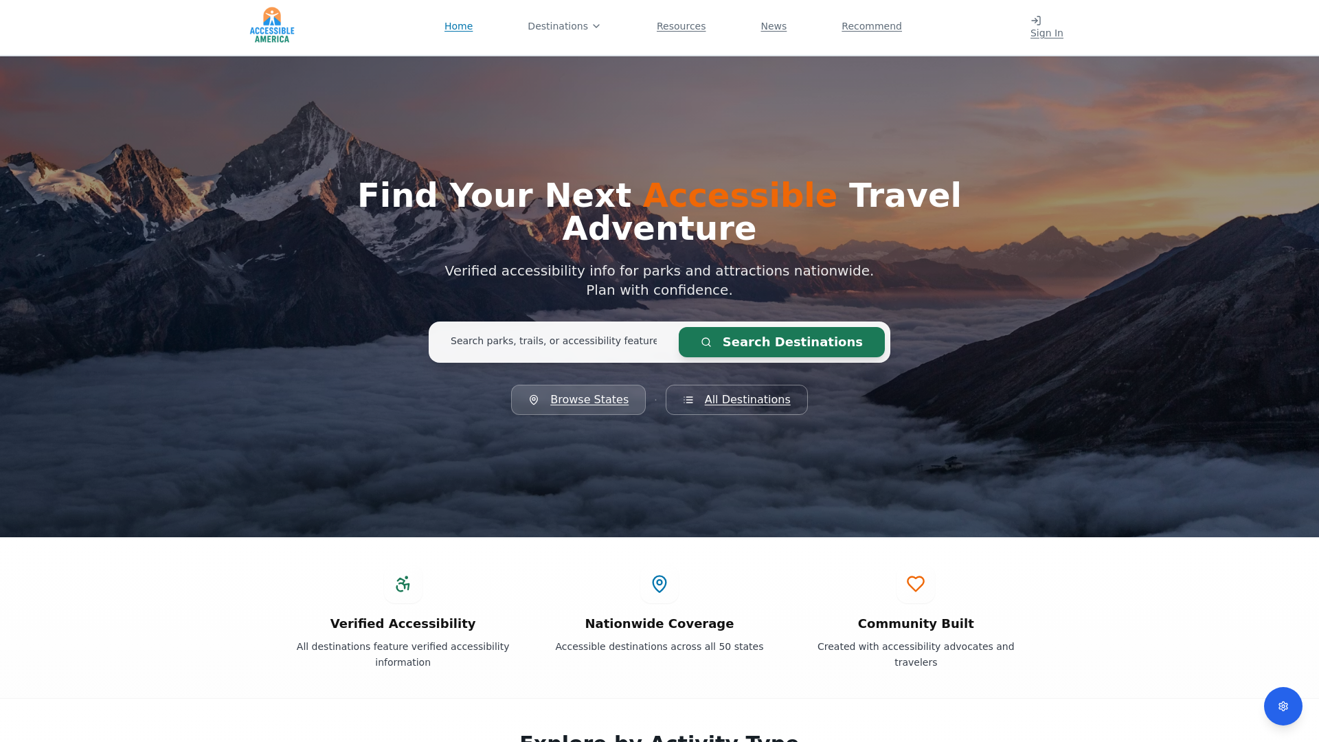 website screenshot of https://accessible-america-cloudflare.pages.dev/