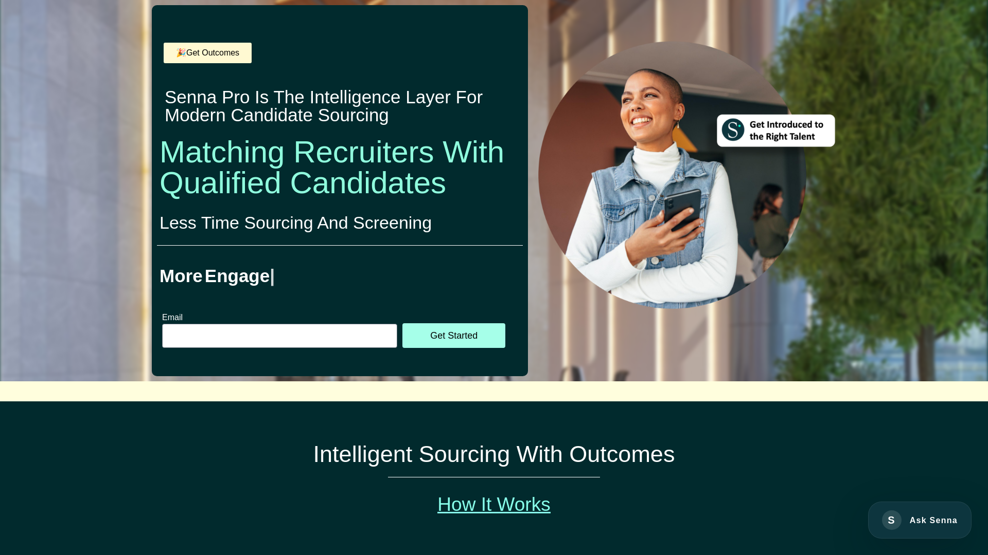 website screenshot of https://sennacareers.com/