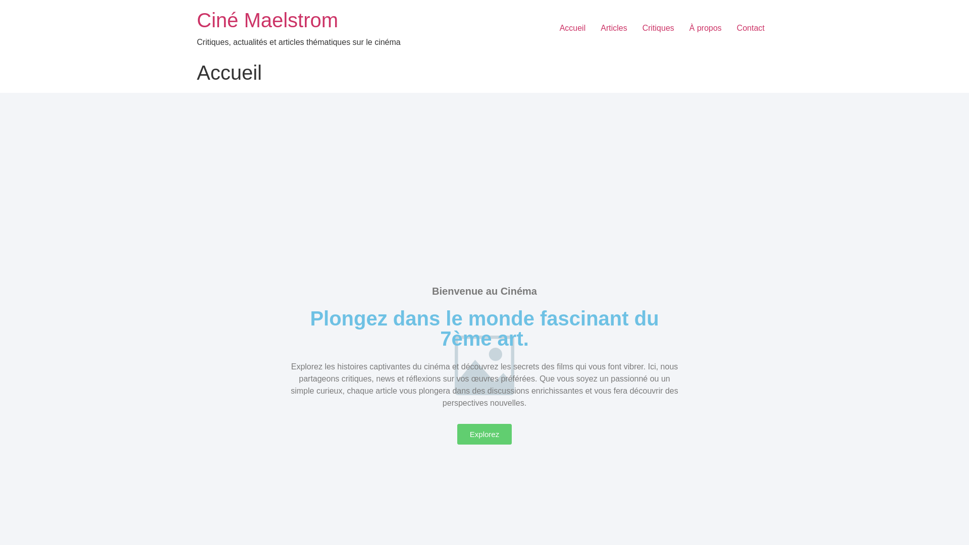 website screenshot of https://maelstrom-cine.fr